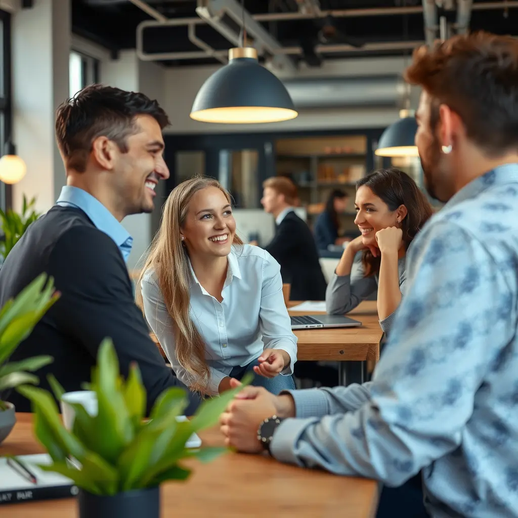 What is Employee engagement? Being talked about in a relaxed conversation, fostering collaboration and connection.